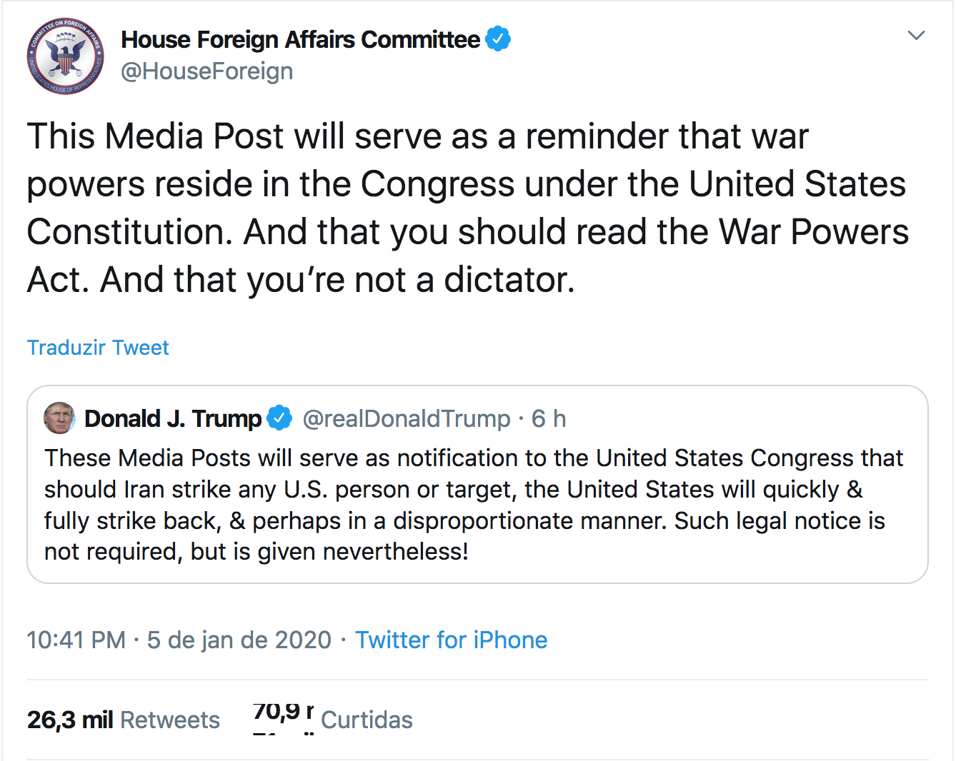 Trump, a arma de destruição em massa na Casa Branca